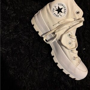 Converse Cream High-Top Sneakers